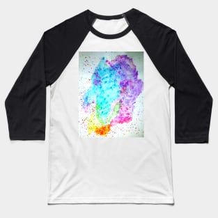 Kaleidoscopic Dream - Abstract Watercolor painting in free style blue, purple, pink, green, yellow, and orange Baseball T-Shirt